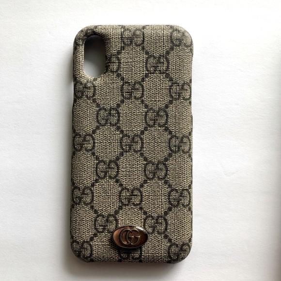 Authentic Gucci GG Logo iPhone X/XS Cellphone Case - Picture 3 of 4